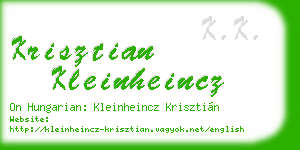 krisztian kleinheincz business card